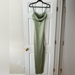 Windsor High Slit Satin Dress